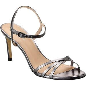 Stuart Weitzman Starla‎ 80 Gunmetal Leather Sandal sz 10 New